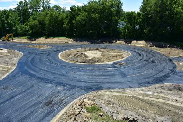 Road in process of being made